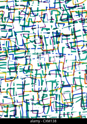 Abstract colorful feutre Stylo dessin. Banque D'Images