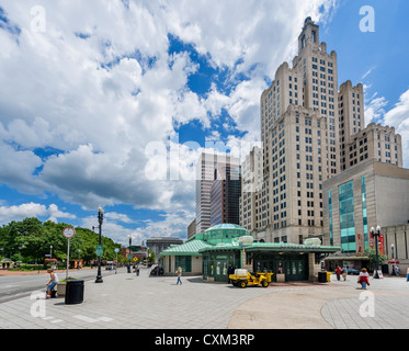 Kennedy Plaza dans le centre-ville de Providence, Rhode Island, USA Banque D'Images