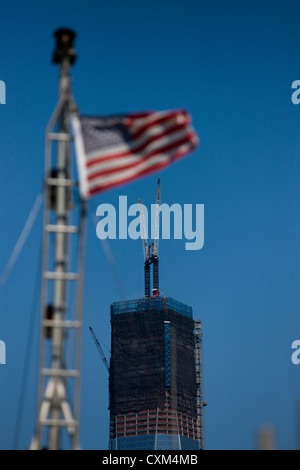 One World Trade Center WTC 1, précédemment connu sous le nom de la tour de la liberté, en construction à New York Banque D'Images