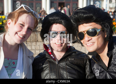 - Le Festival Elvis Elvis Presley Hommage annuel Festival à Porthcawl Galles du Sud Banque D'Images