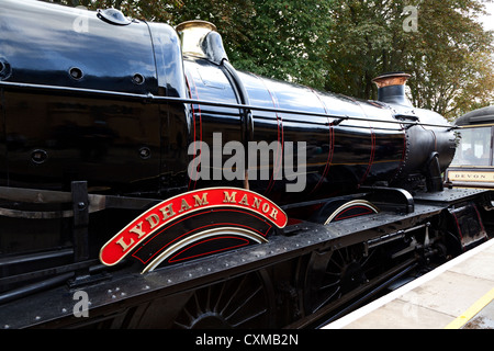 Lydham locomotive Manoir debout à la gare de Paignton, Devon UK. Banque D'Images