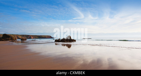 Vue sur la plage, Marloes, Pembrokeshire, Pays de Galles, Royaume-Uni Banque D'Images