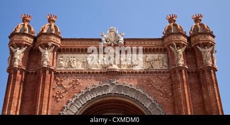 Arc de Triomf, Barcelone, Catalogne, Espagne, Europe Banque D'Images