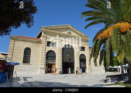 Le marché municipal de La Canée, Sofia Place Venizelou, Chania, Chania, Crete, Crete Région Région, Grèce Banque D'Images