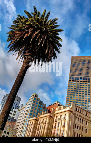 Printemps & Collins rues Skyline | Melbourne Banque D'Images