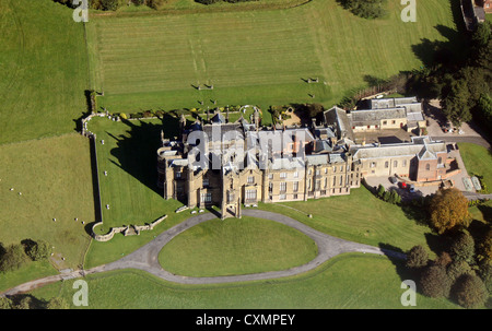 Vue aérienne de l'Allerton Castle près de Knaresborough, North Yorkshire, UK Banque D'Images