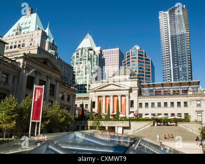 Et Robson Square, Vancouver Art Gallery, Vancouver, BC, Canada Banque D'Images