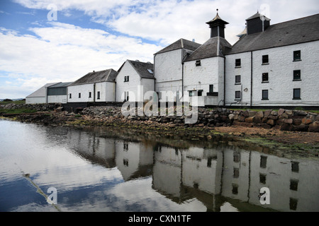 La distillerie de whisky de malt Laphroaig, Islay, Hébrides intérieures, Ecosse Banque D'Images