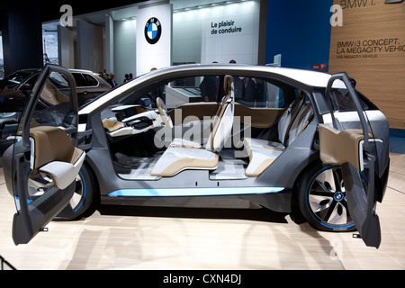 La BMW i3 au Paris Motor Show 2012 Banque D'Images