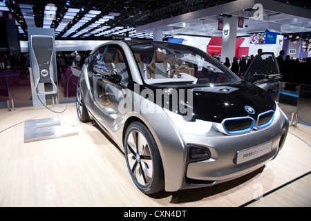 La BMW i3 au Paris Motor Show 2012 Banque D'Images