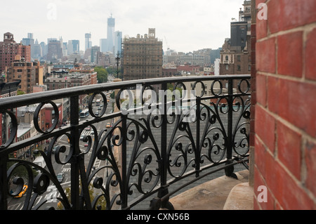 New York, NY - 6 Oct 2012 Vue depuis la terrasse de la bibliothèque de l'horloge du marché Jefferson. Banque D'Images