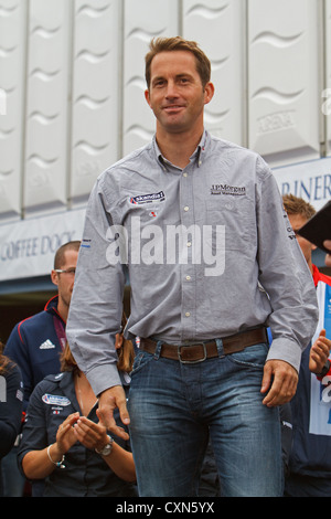 Ben Ainslie médaillé olympique ouvre le Southampton Boat Show 2012 Banque D'Images