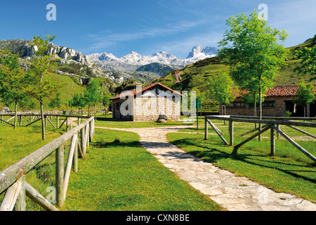 L'Espagne, Asturies : sur la montagne dans le Parc National Picos de Europa Banque D'Images