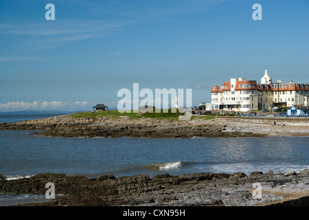 Plage de la ville et l'hôtel Seabank, Porthcawl, dans le sud du Pays de Galles, Royaume-Uni. Banque D'Images