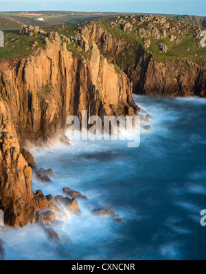 Lands End juste avant le coucher du soleil. Banque D'Images