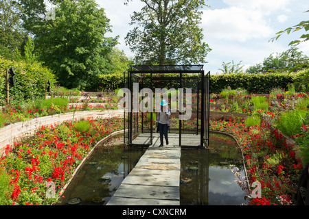 Festival International des jardins de Chaumont-sur-loire 2012, au 'lèche-vitrine' par l'atelier Ruraltactiks (France). Banque D'Images