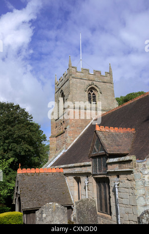 L'église paroissiale du village d'un pays à l'Angleterre - worcestershire beoley Banque D'Images