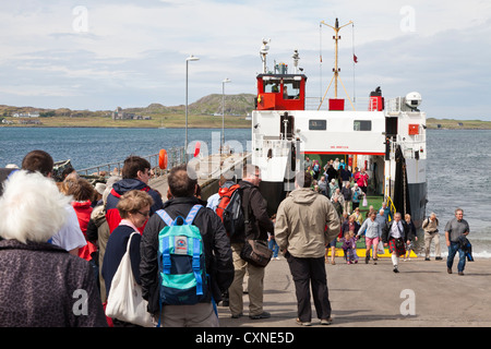 La traversée d'Iona de Fionnphort, Isle of Mull, Argyll et Bute, Hébrides intérieures, Ecosse, Royaume-Uni Banque D'Images