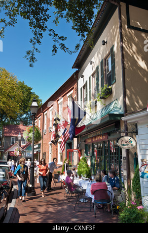 Déjeuner en plein air, agréable journée à Annapolis (Maryland) Banque D'Images