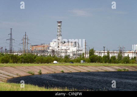 Bâtiment du réacteur 4 de Tchernobyl, Banque D'Images