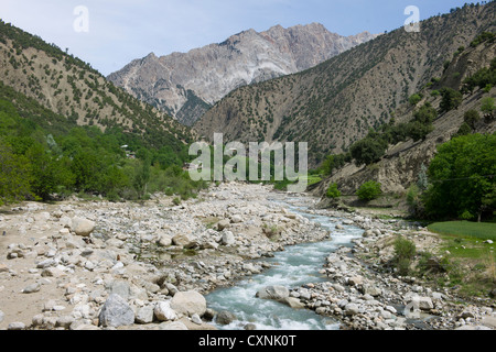 Jusqu'à la vallée de Rumbur, Chitral, Khyber-Pakhtunkhwa, Pakistan Banque D'Images