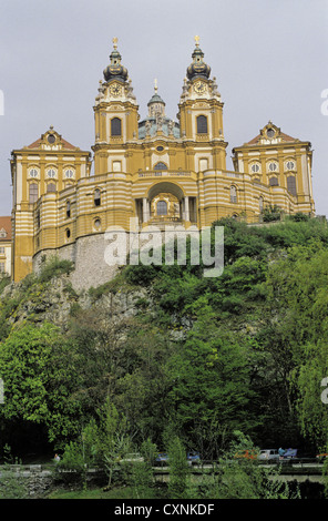 L'Abbaye Bénédictine de Melk, Autriche Banque D'Images