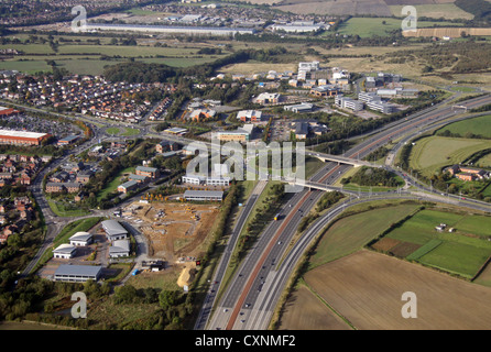 Vue aérienne prise en 2012 de Thorpe Park Business Park, Colton, Leeds Banque D'Images