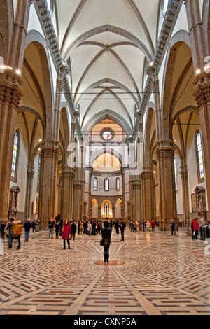 La cathédrale de Florence Santa Maria del Fiore interior Banque D'Images