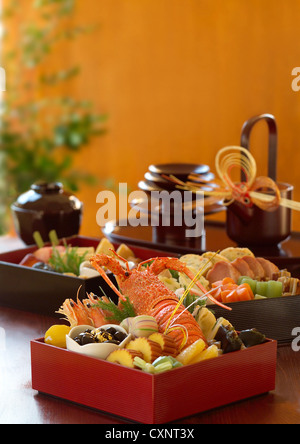 Nouvel An japonais Foods Banque D'Images