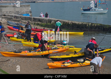 Début d'Ocean Kayak pêche Juin 2010 tournoi classique Banque D'Images