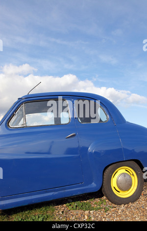 Austin A30 bleu, la voiture classique, Suffolk, UK Banque D'Images