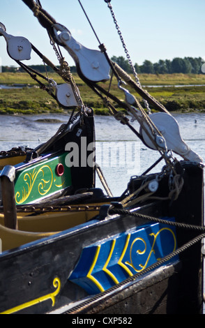 Thames Barges à Maldon, Essex Banque D'Images