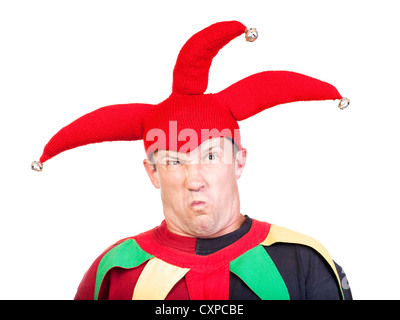 Portrait de jester - cette figure en costume typique Banque D'Images