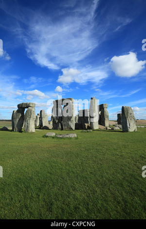 Monument préhistorique de Stonehenge Wiltshire en Angleterre. Banque D'Images