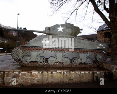 M4A1 Sherman à La Roche-en-Ardenne Banque D'Images