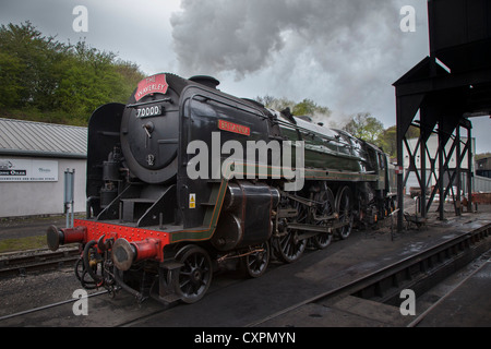 BR standard class 7 70000 locomotive Britannia à Grosmont. Banque D'Images