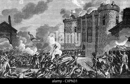 Prise de la Bastille, Paris, 14 juillet 1789 Banque D'Images