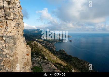 Côte sud de Monte Argentario, Grosseto, Toscane, Italie Banque D'Images