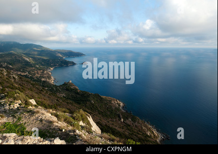 Côte sud de Monte Argentario, Grosseto, Toscane, Italie Banque D'Images