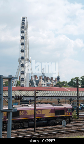Entrée en train de marchandises de la gare de New York Banque D'Images