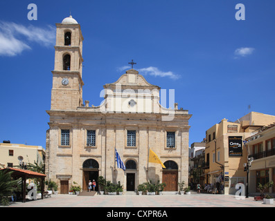 La cathédrale grecque orthodoxe (Cathédrale des trois martyrs), La Canée, Crète, Grèce Banque D'Images