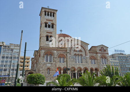 La cathédrale néo-byzantin de la Sainte Trinité, Vasileos Georgiou, Le Pirée, Athènes, Attique, Grèce Banque D'Images