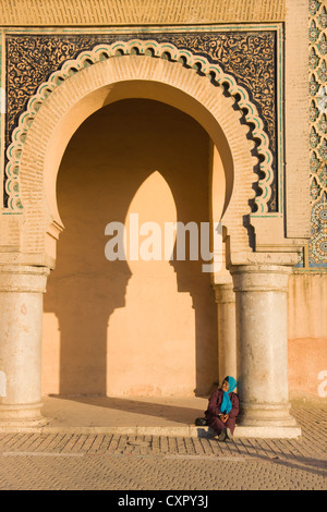 Mellah, le palais du roi, dans l'ancienne médina, Fes, Maroc Banque D'Images