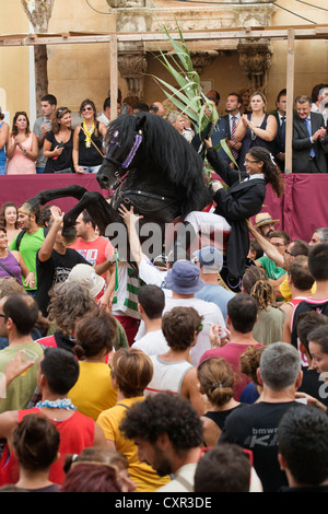 Mao Mahon Menorca partie cheval tradition Festival Banque D'Images