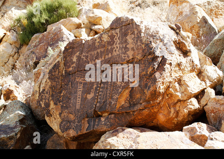 Parowan Gap pétroglyphes, art rock, Utah, USA