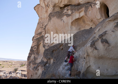 Deuxième Citadelle Ortahisar city,parc national de Göreme, Cappadoce, Turquie. Banque D'Images