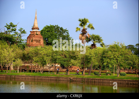 Wat Chana Songkhram, Parc historique de Sukhothaï, Sukhothai, Thaïlande, Asie Banque D'Images