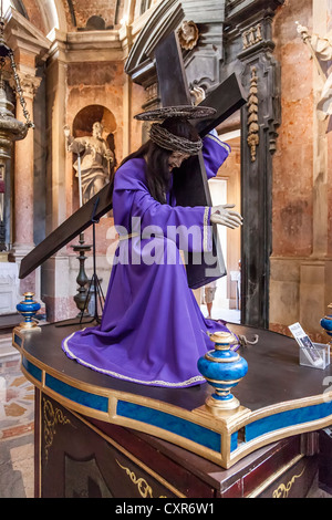 Paso avec Christ dans la Passion. Palais National de Mafra et couvent au Portugal. Ordre franciscain. Bâtiment Baroque. Banque D'Images