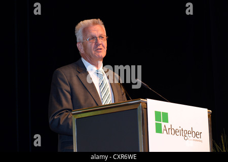 Winfried Kretschmann MdL, gouverneur de Bade-Wurtemberg, Parti Vert allemand, Unternehmertag 2012 convention, Stuttgart Banque D'Images