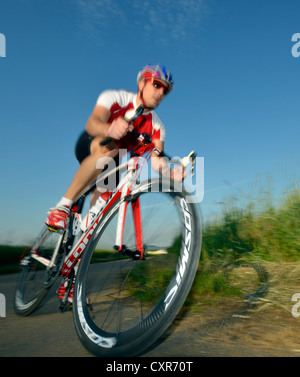 Cycliste professionnel, vélo de course, Waiblingen, Bade-Wurtemberg, Allemagne, Europe, PublicGround Banque D'Images